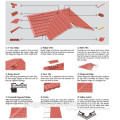 feuilles de toiture ondulées en plastique / tuiles en plastique de toiture de PVC